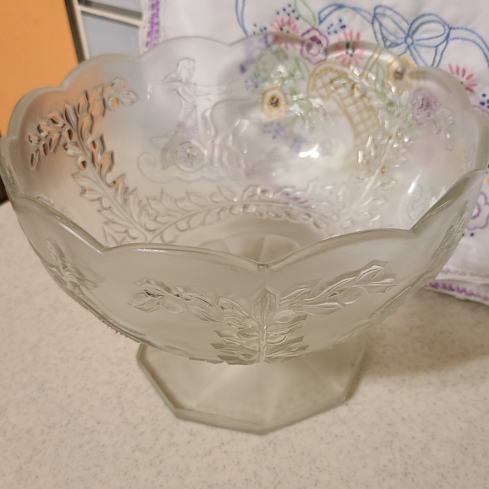 Large fruit bowl for sale glass super heavy